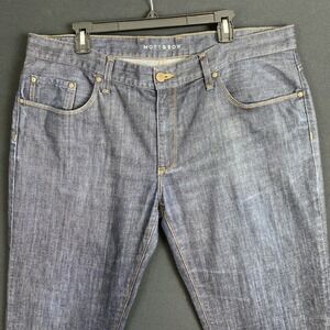 Mott and Bow Men's Straight Stretch Jeans Dark Wash 38x32 Blue Denim Pants